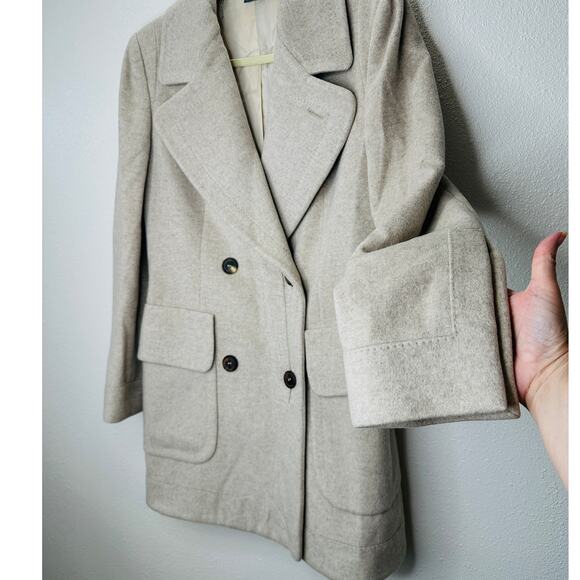 Alexander McQueen Taupe Cashmere Double Button Jacket 42 / 8 - Picture 2 of 16